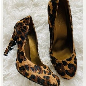 Jessica Simpson Leopard heels 8.5